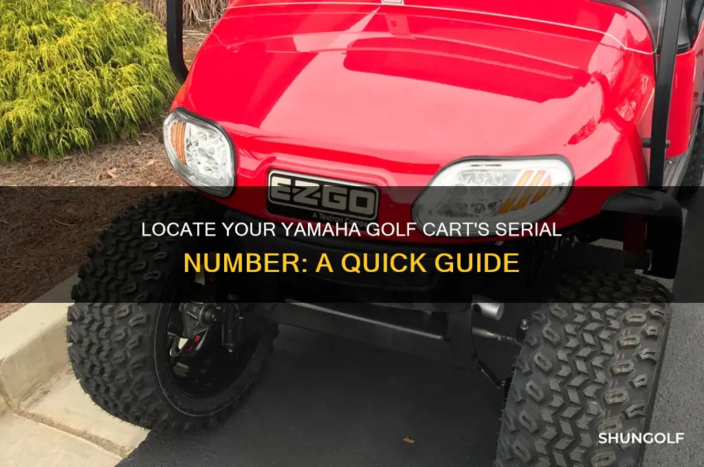 where is serial number on yamaha golf cart