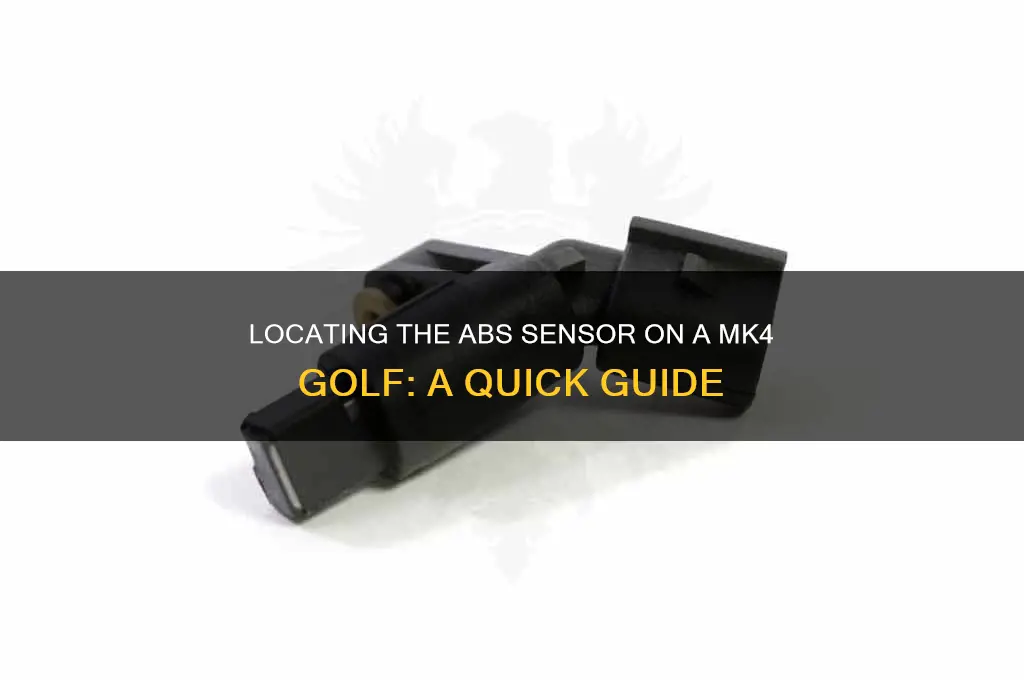 where is the abs sensor on a mk4 golf