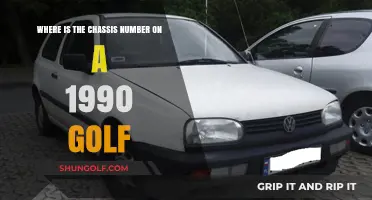Locating the Chassis Number on a 1990 Volkswagen Golf