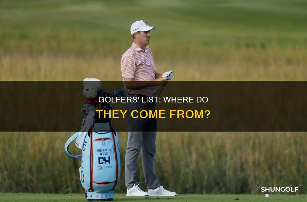 where is the golfer list from