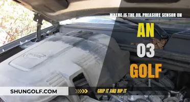 Locate the Oil Pressure Sensor on a 2003 VW Golf