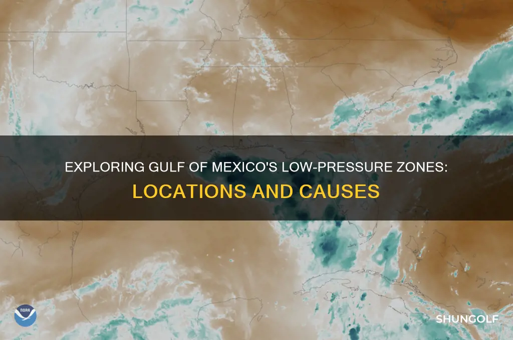 where is the pressure lower in golf of mexico