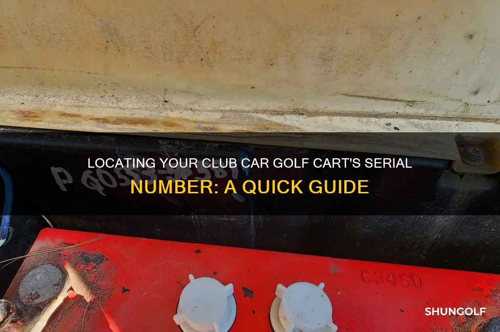 where is the serial number on club car golf cart