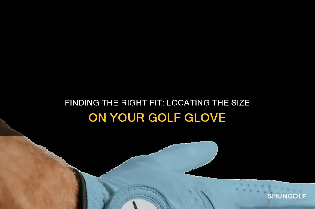where is the size on a golf glove