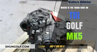 Finding the Trans Code on Your TDI Golf MK5: A Guide