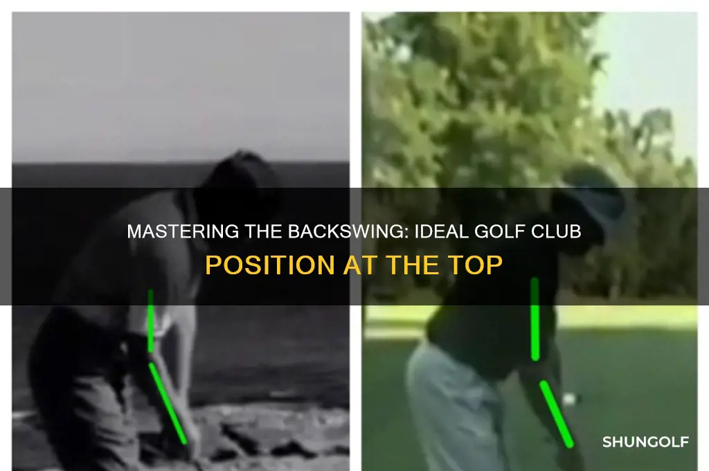 where should golf club point at top of backswing