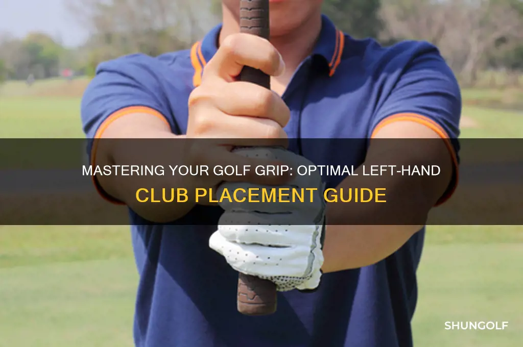 where should golf club sit in left hand