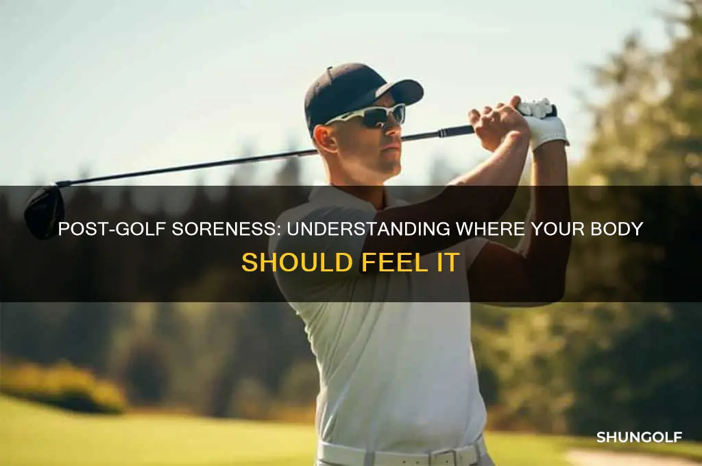 where should i be sore after golf