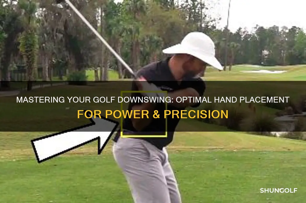 where should i take my hands in my golf downswing