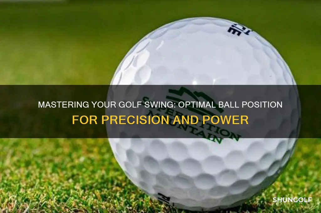 where should the ball be when swinging a golf club