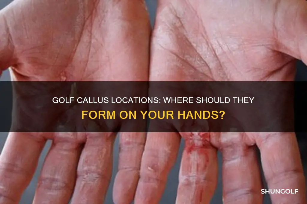where should the calluses be from golf