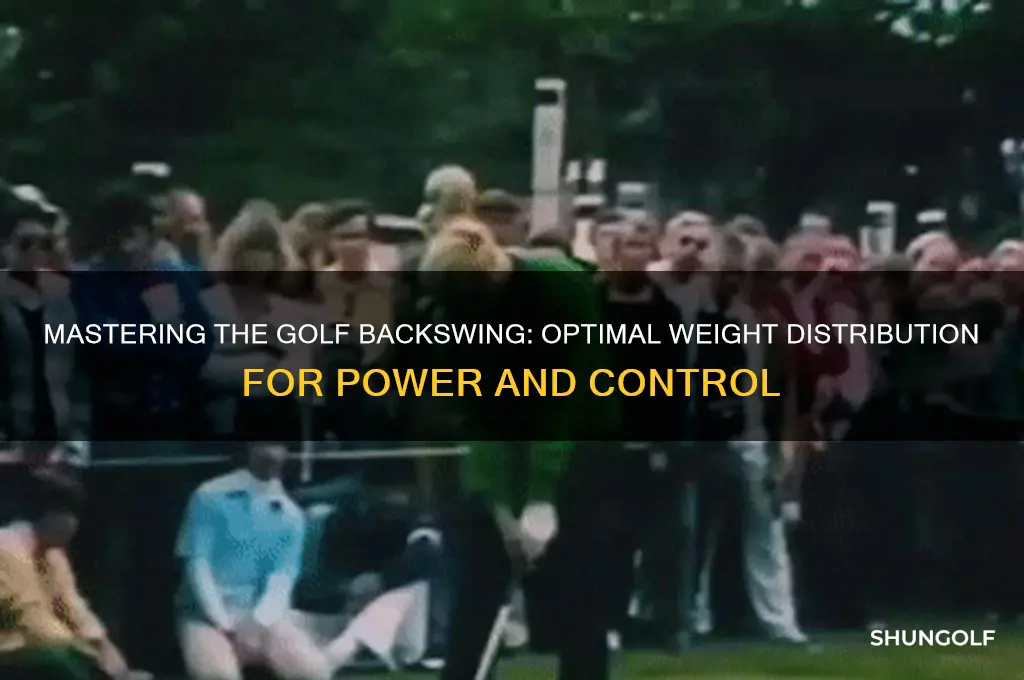 where should weight be in golf backswing