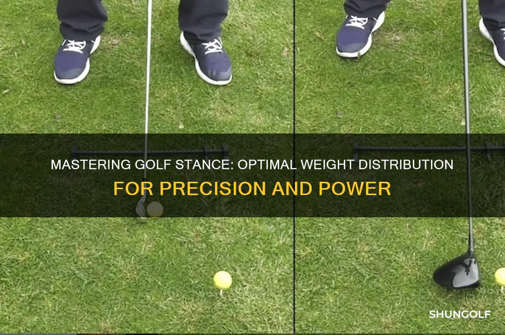 where should weight be in golf stance