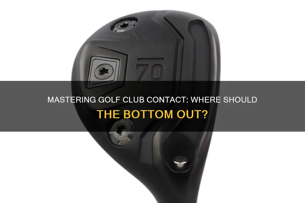 where shpuld the golf club bottom out