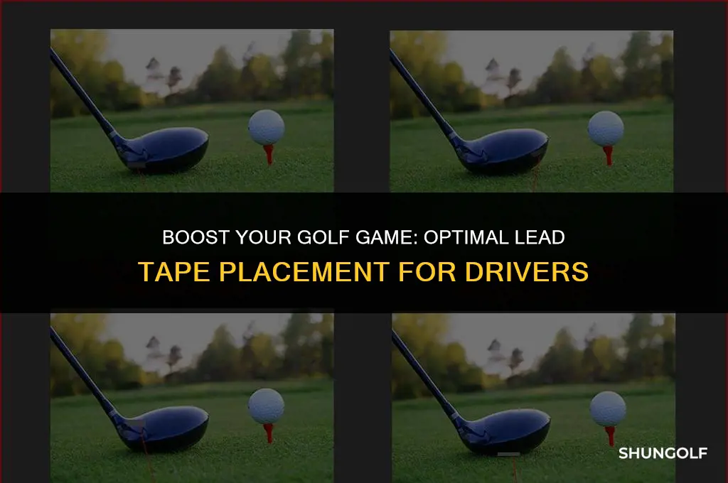 where to add lead tape to heal of golf driver