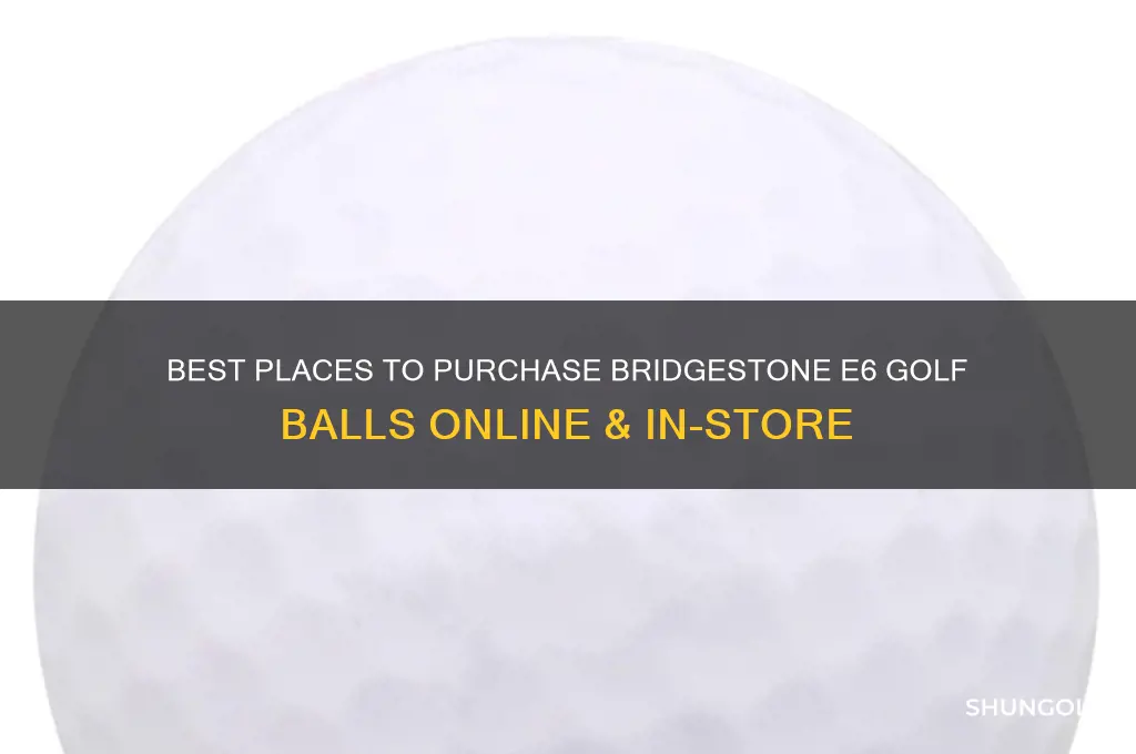 where to buy bridegstone e 6 golf ballls