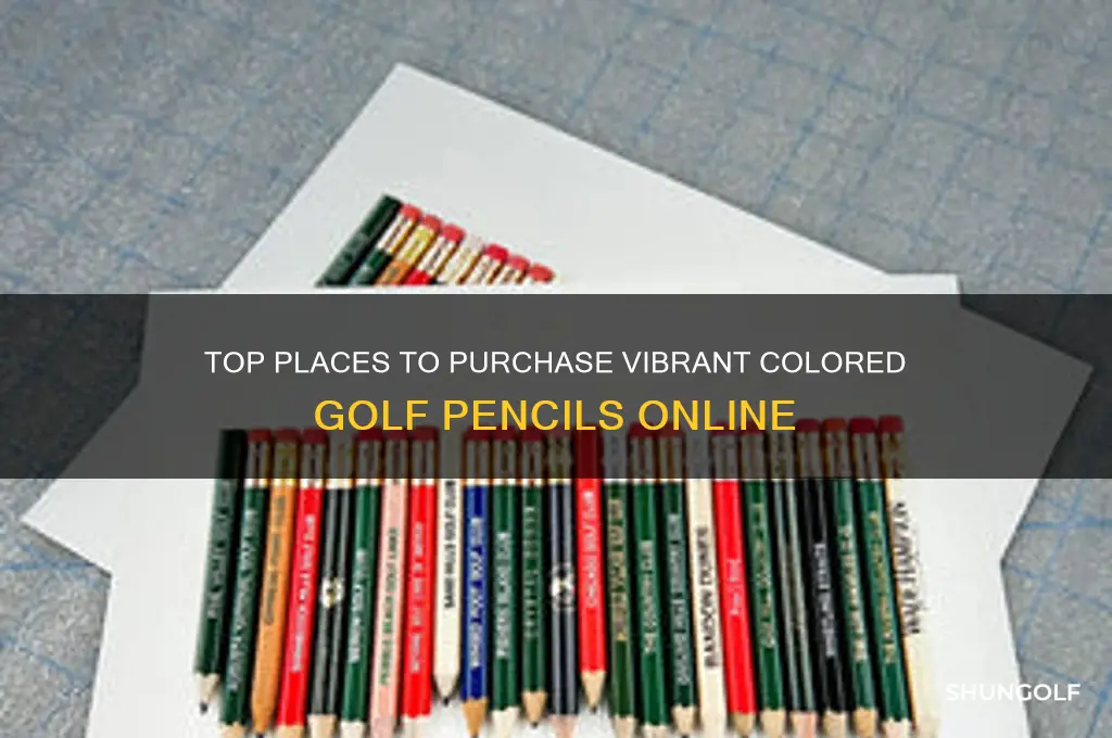 where to buy colored golf pencils