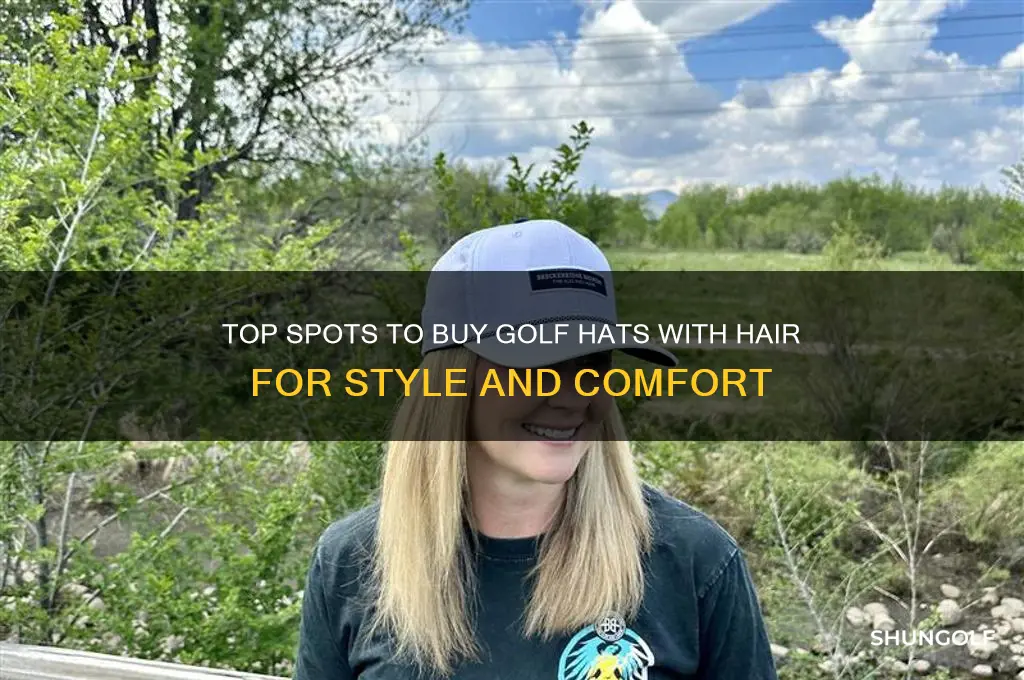 where to buy golf hats with hair