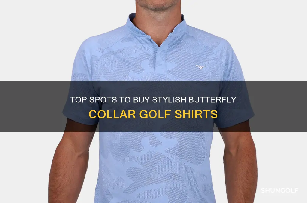 where to buy golf shirts with butterfly collar