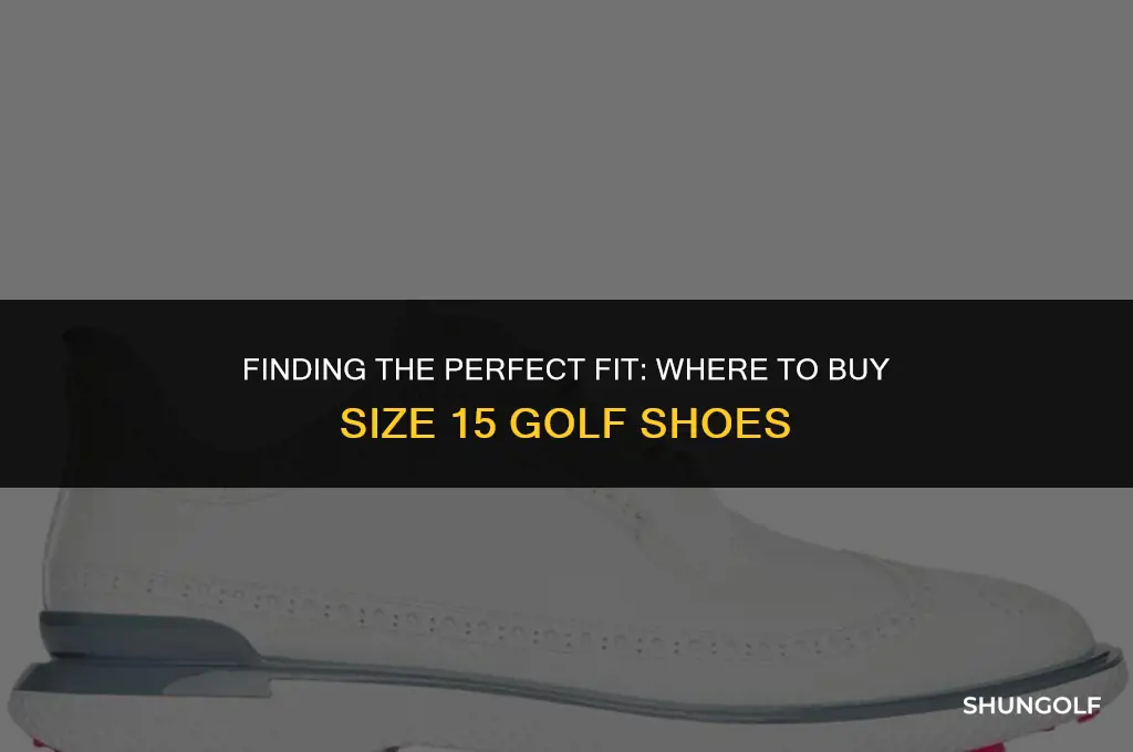 where to buy size 15 golf shoes