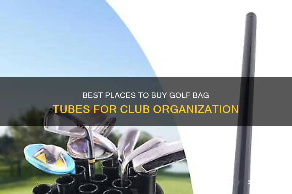 where to buy tubes for golf bag to separate clubs