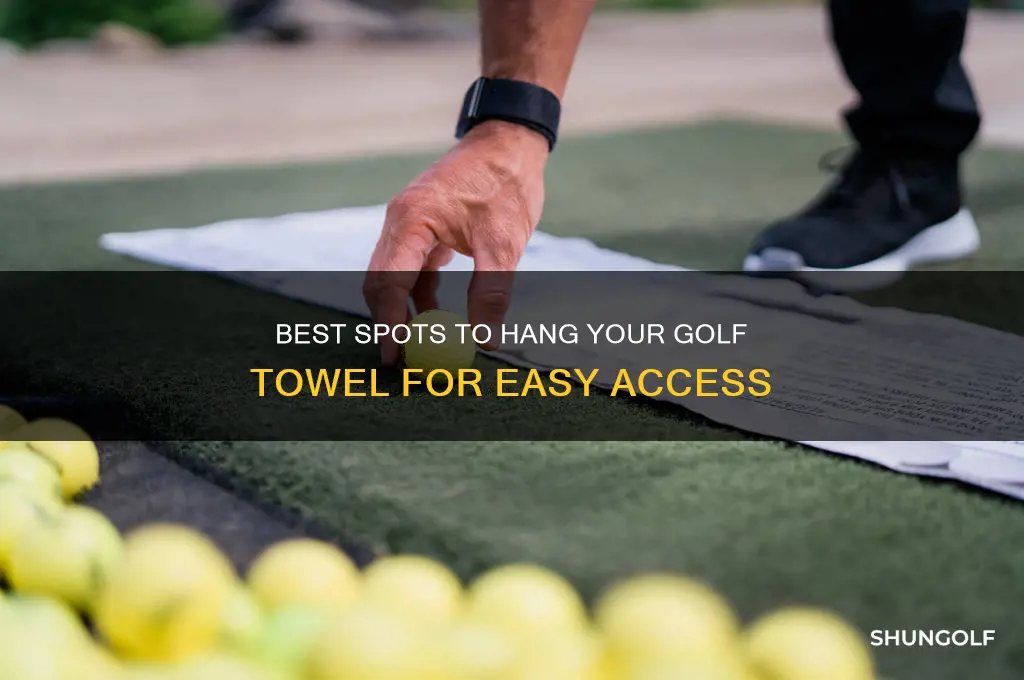 where to hang golf towel