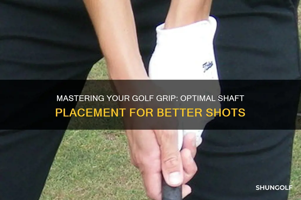 where to hold golf club on shaft