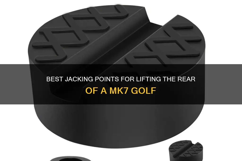 where to jack the rear of a mk7 golf