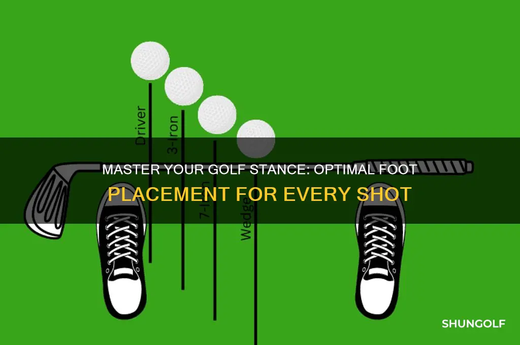 where to line up feet in golf