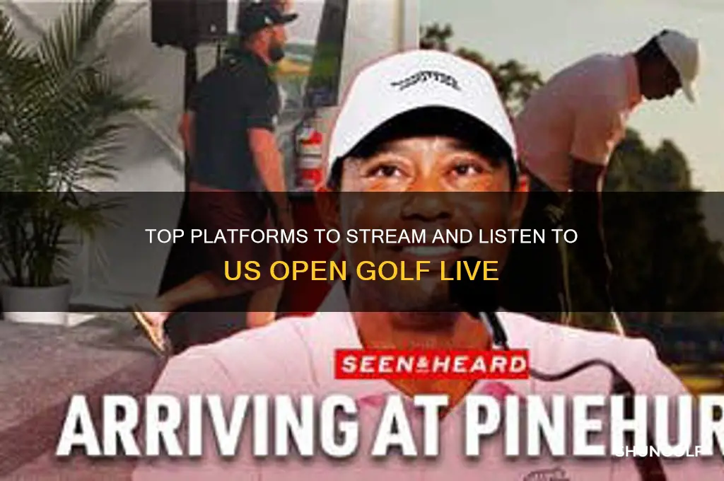 where to listen to us open golf