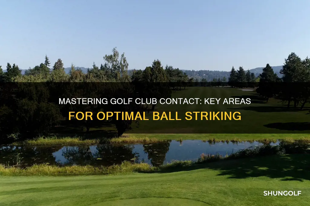 where to make contact with golf club