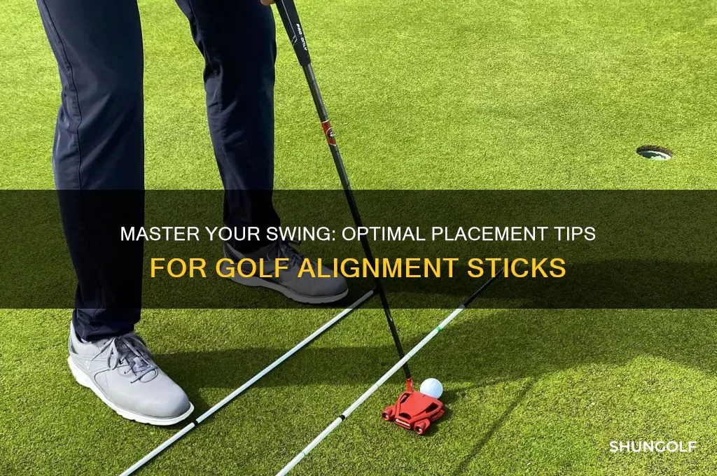 where to place alignment sticks golf