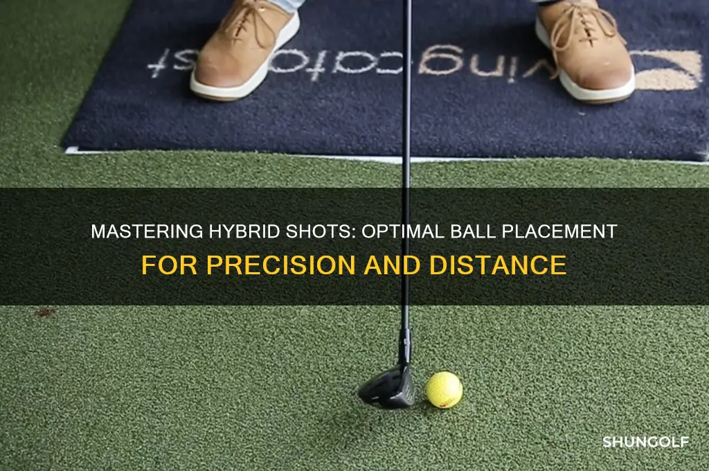 where to place ball when hitting a hybrid golf club
