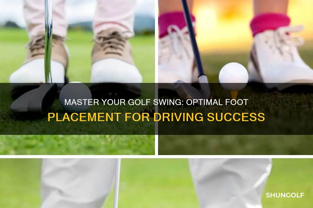 where to place feet when driving golf