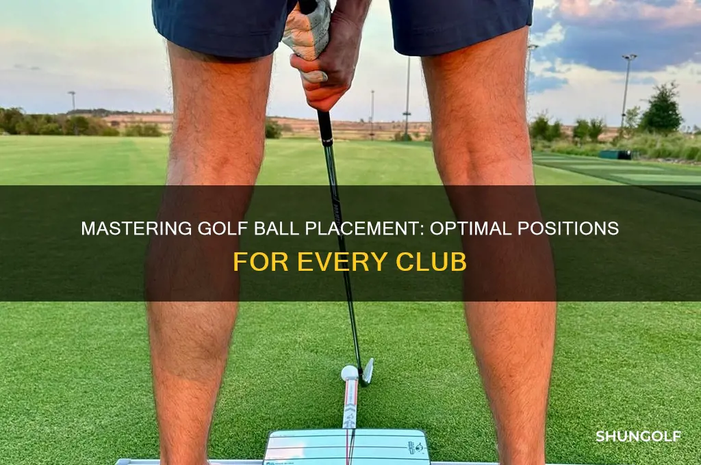 where to place golf ball for each club