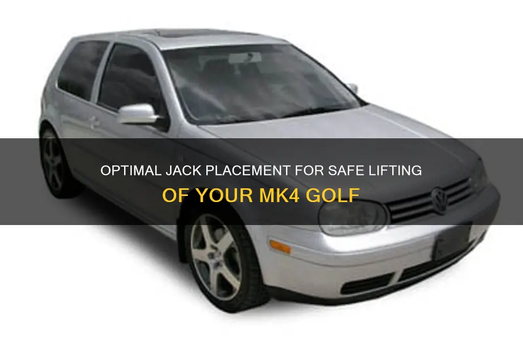 where to place jacks on mk4 golf