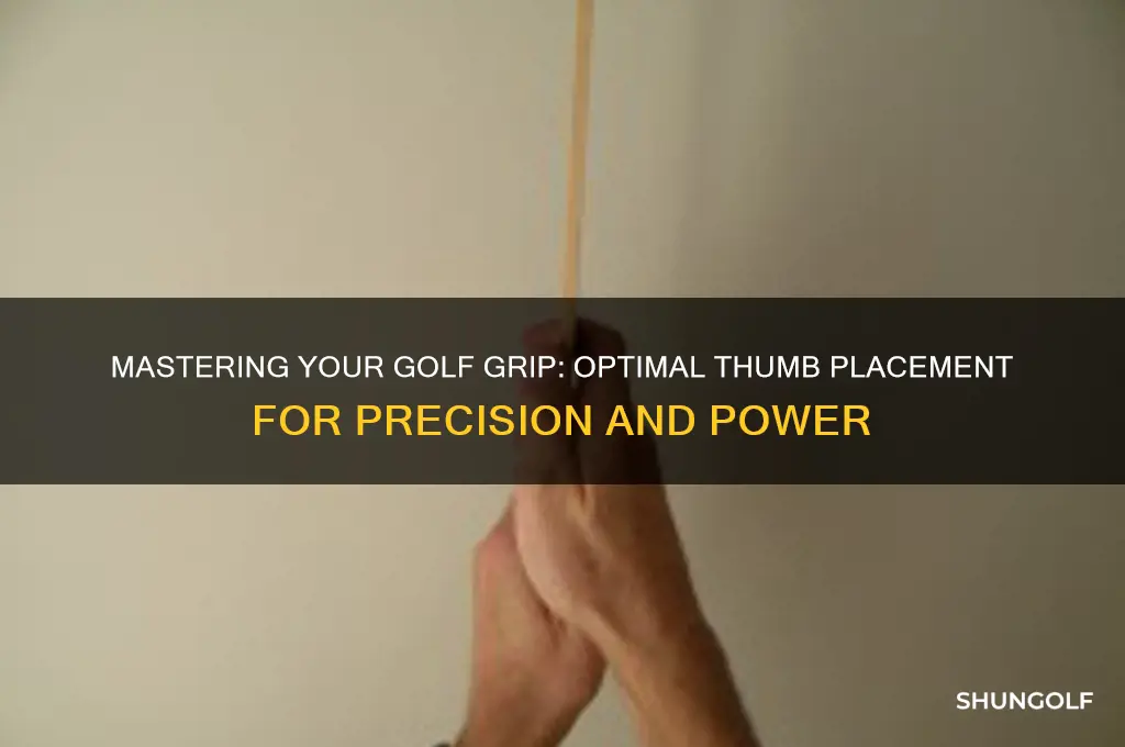 where to place thumbs on golf club