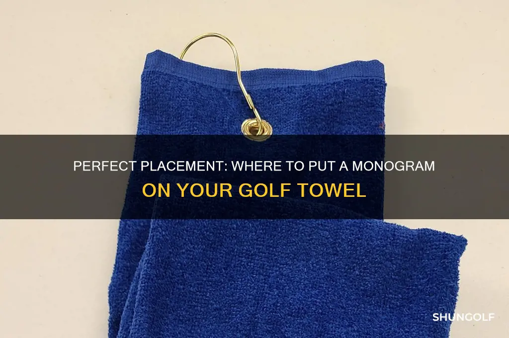 where to put a monogram on a golf towel