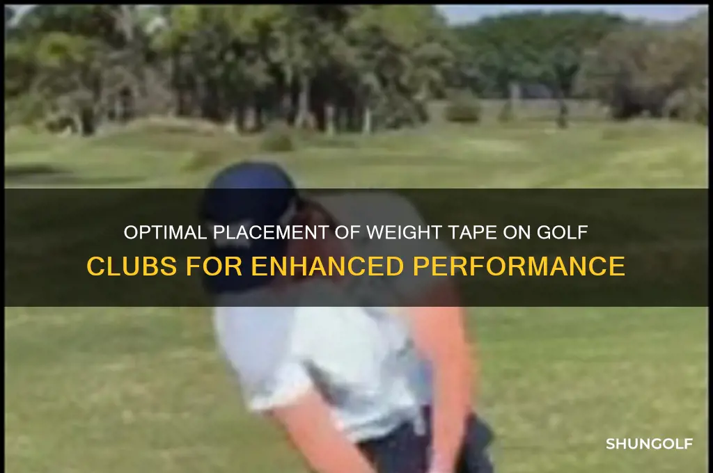 where to put weight tape on golf club