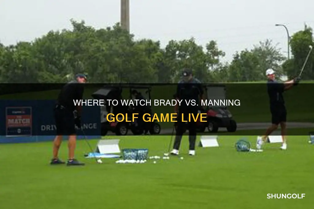 where to watch brady manning golf game