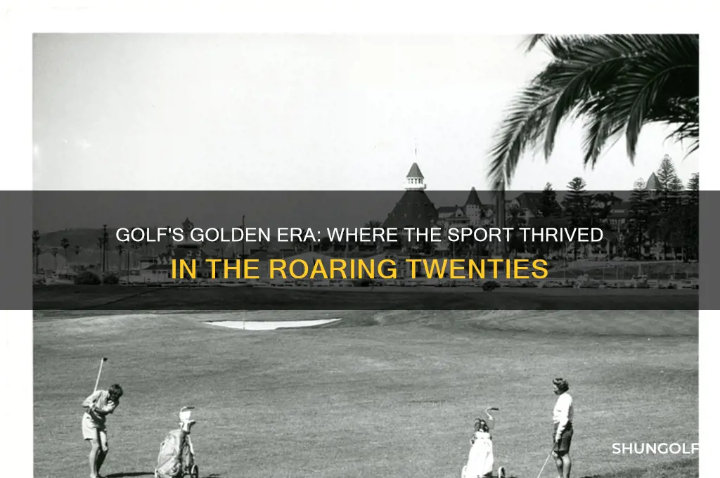 where was golf popilar in the 1920s