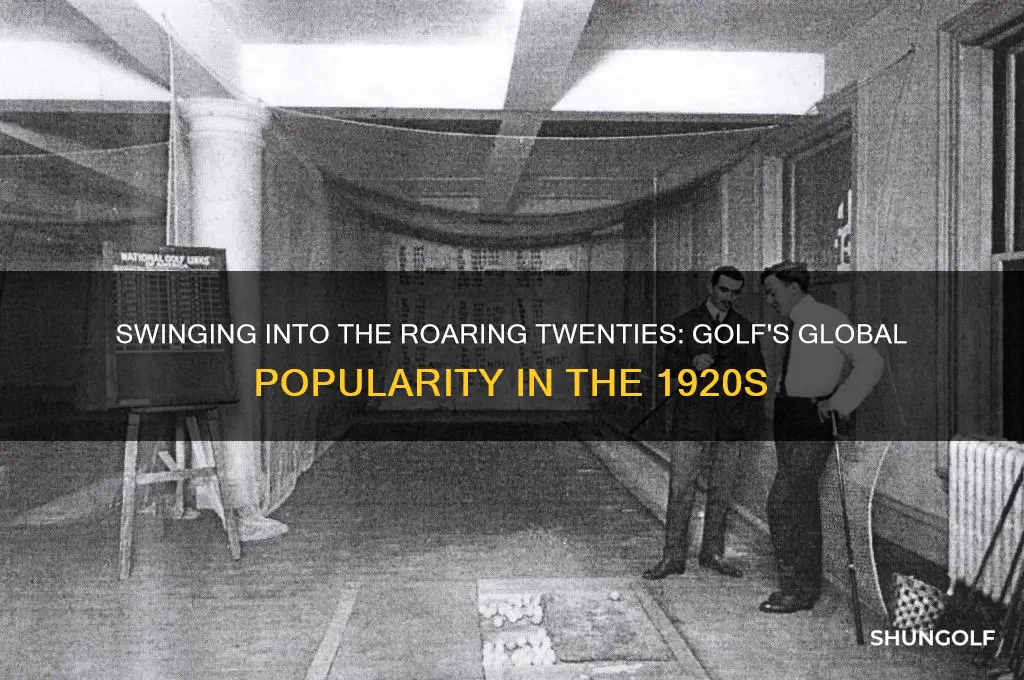 where was golf popular in the 1920s