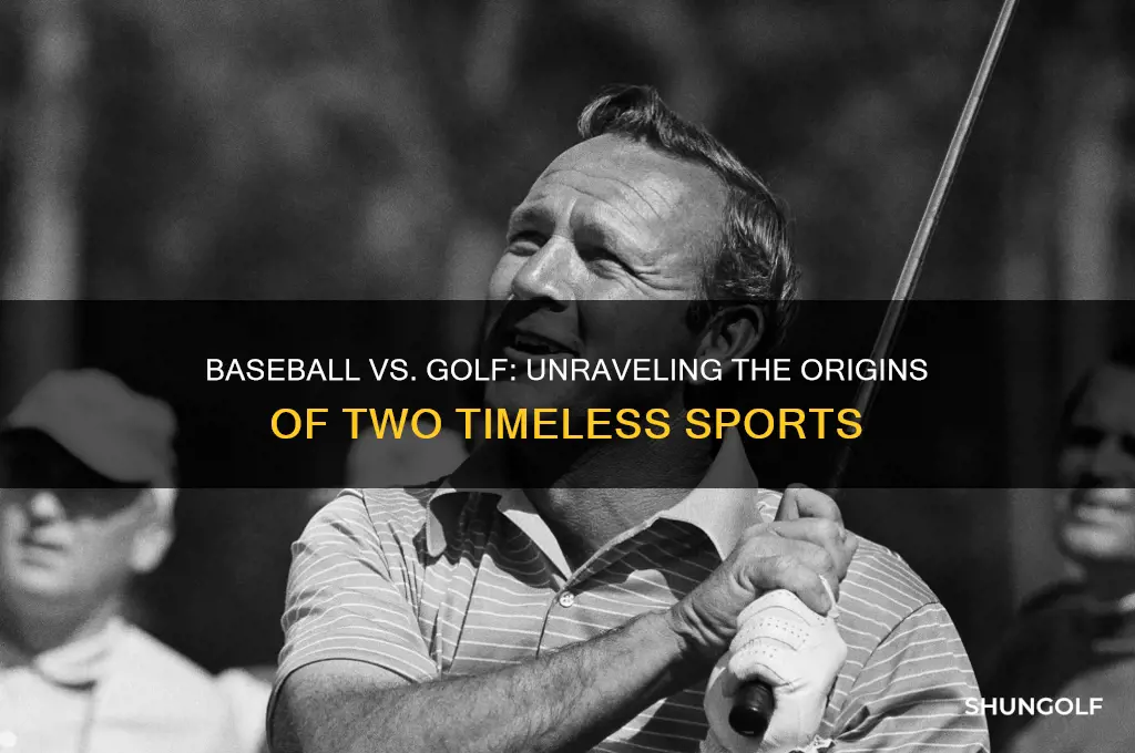 which came first baseball or golf