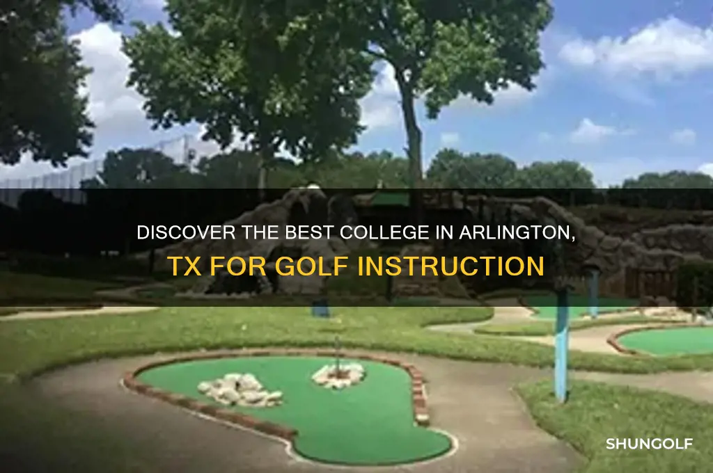 which college in arlington tx teaches golf