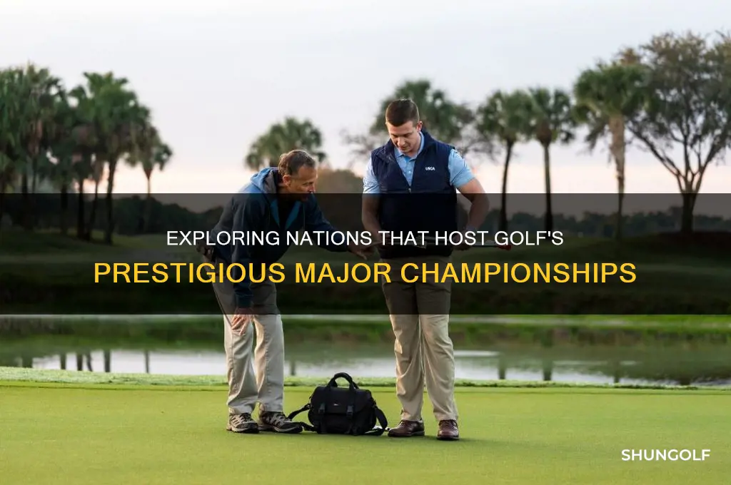 which countries hosts one of golfs majors