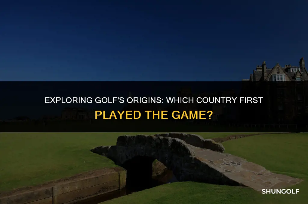 which country first played golf