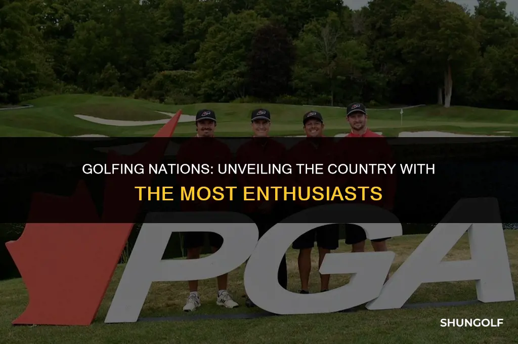 which country has the most people play golf
