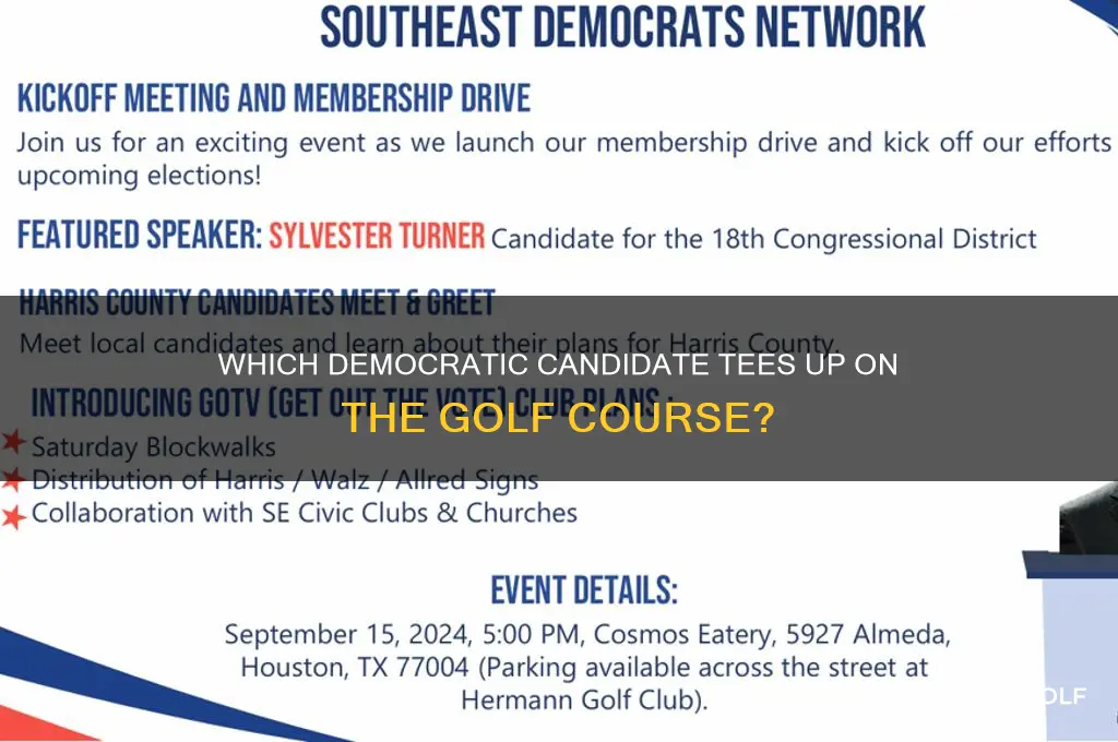 which democratic candidate is a golfer