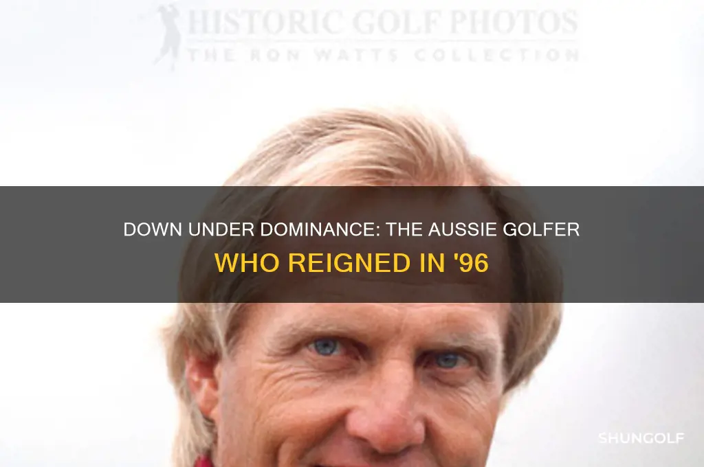 which down under golfer was world number onein 1996