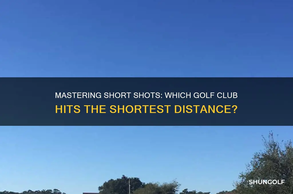 which golf club hit the ball the shortest distance
